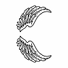 タトゥーシール　天使の羽根